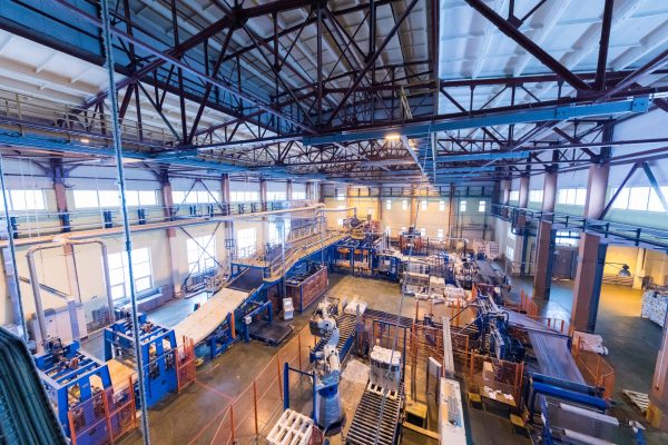 Interior de un taller de fábrica